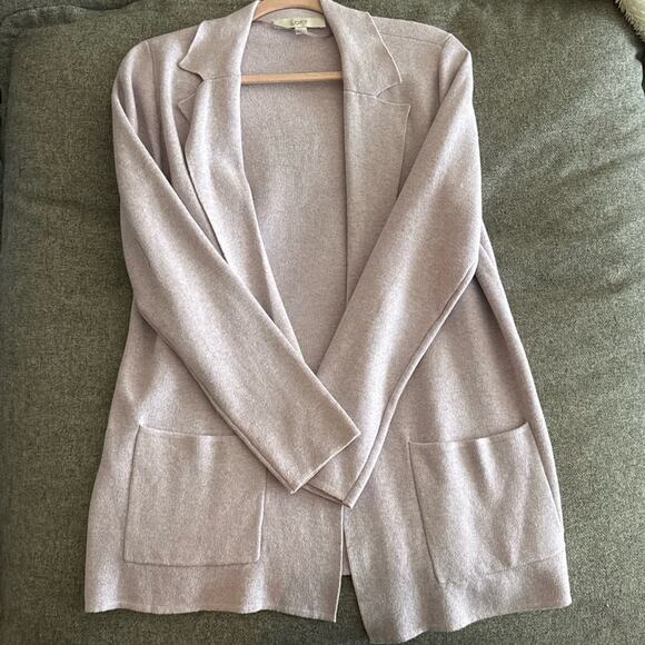 LOFT Jackets & Blazers - LOFT Lilac Lavendar Purple Knit Sweater Blazer NWOT